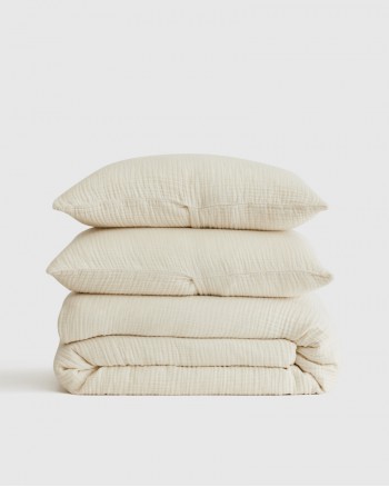 Organic Airy Gauze Duvet Cover Set - Undyed