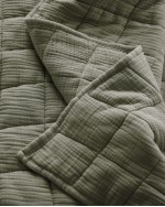 Organic Airy Gauze Box Quilt Set - Olive