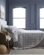 Organic Airy Gauze Box Quilt Set - Fog Grey