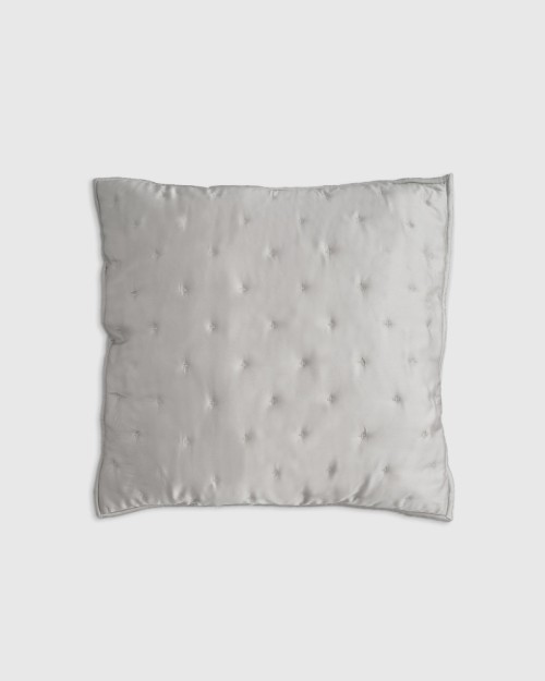 Bamboo Quilted Euro Sham - Light Grey