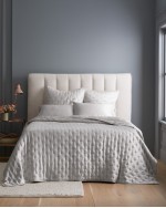 Bamboo Quilted Euro Sham - Light Grey