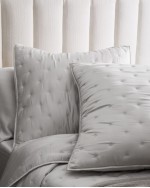 Bamboo Quilted Euro Sham - Light Grey