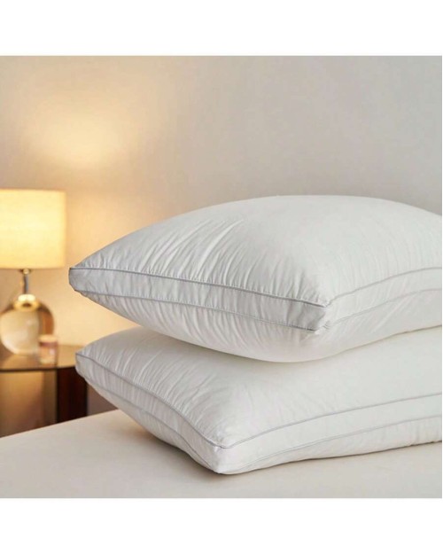 1pc Pillow Core Neck Protecting Sleep Pillow Comfortable Relief Bedding Pillow Suitable For Home Hotel Luxurious Enjoyment Bedroom Household Dormitory