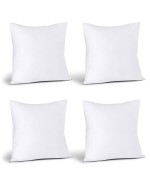 Throw Pillows Set Of 4 White 18 X 18 Inches Pillows For Sofa Bed And Couch Decorative Stuffer Pillows