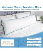 Memory Foam Body Pillow Full Body Pillows For Adults Sleeping Firm Long Body Pillow For Side Back Stomach Sleeper Pregnancy