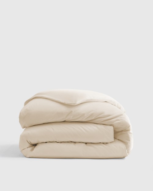 Classic Organic Percale Duvet Cover - Ivory