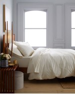 Classic Organic Percale Duvet Cover - Ivory