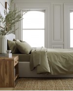 Classic Organic Percale Duvet Cover - Aloe