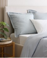 Classic Organic Percale Euro Sham - Light Blue