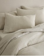 European Linen Chambray Deluxe Bedding Bundle - Natural