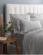 European Linen Euro Sham - Light Grey