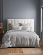 European Linen Euro Sham - Light Grey