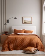 European Linen Dream Sham Set - Terracotta