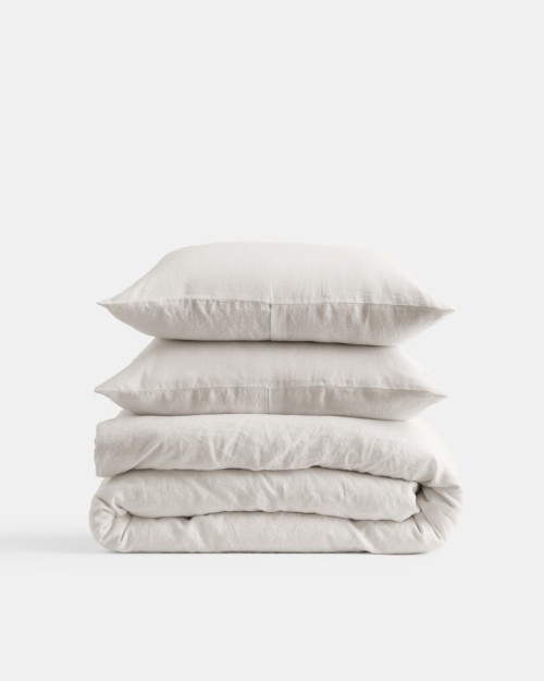 European Linen Duvet Cover Set - Sand