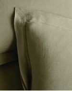 European Linen Double Flange Deluxe Bedding Bundle - Willowleaf