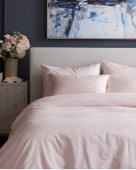 Luxury Organic Sateen Duvet Cover - Soft Blush